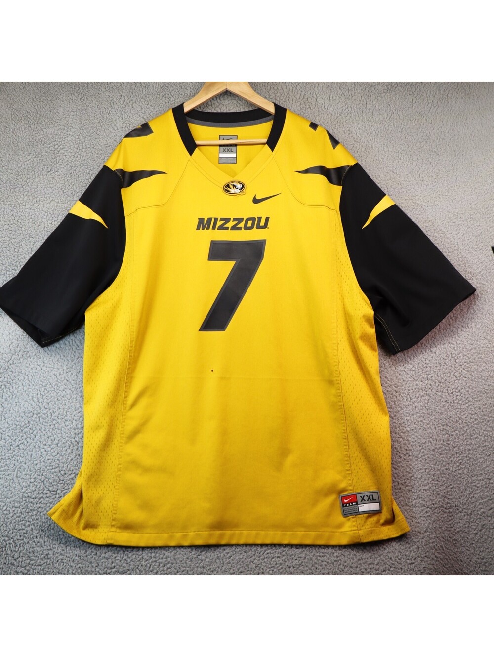 Missouri Mizzou Tigers #7 Football Nike Team Jersey 2XL